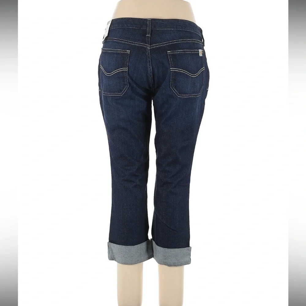 Carhartt WB071 - Women's Curvy Tomboy Cropped Jean, Blue, Size 14, NWT - Picture 6 of 8